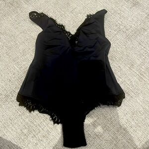 Lace trim bodysuit